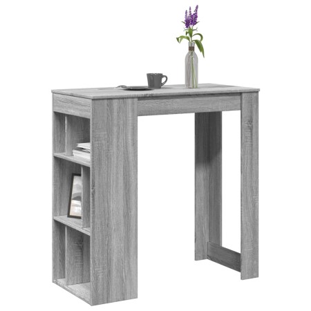 Hoher Bartisch mit grauen Sonoma-Regalen 102x50x103,5 cm. von , Küchen- und Esstische - Ref: Foro24-854360, Preis: 76,64 €, R...