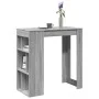 High bar table with Sonoma gray shelves 102x50x103.5 cm by , Kitchen and dining tables - Ref: Foro24-854360, Price: 75,65 €, ...