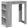 High bar table with Sonoma gray shelves 102x50x103.5 cm by , Kitchen and dining tables - Ref: Foro24-854360, Price: 75,65 €, ...