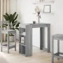 High bar table with Sonoma gray shelves 102x50x103.5 cm by , Kitchen and dining tables - Ref: Foro24-854360, Price: 75,65 €, ...