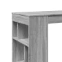 High bar table with Sonoma gray shelves 102x50x103.5 cm by , Kitchen and dining tables - Ref: Foro24-854360, Price: 75,65 €, ...