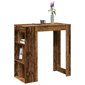 Bar table and aged engineered wood shelves 102x50x103.5cm by , Kitchen and dining tables - Ref: Foro24-854362, Price: 83,05 €...