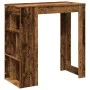 Bar-Tisch und Regale aus gealtertem Ingenieurholz 102x50x103,5cm. von , Küchen- und Esstische - Ref: Foro24-854362, Preis: 83...