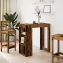 Bar-Tisch und Regale aus gealtertem Ingenieurholz 102x50x103,5cm. von , Küchen- und Esstische - Ref: Foro24-854362, Preis: 83...