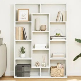 Engineered wood white bookshelf 102x29x143 cm by , Bookcases and shelves - Ref: Foro24-3310298, Price: 100,64 €, Discount: %