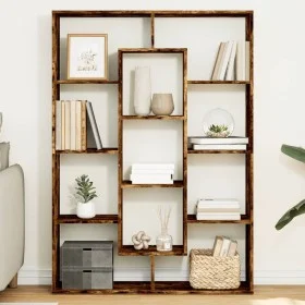 Smoked oak engineered wood bookshelf 102x29x143 cm by , Bookcases and shelves - Ref: Foro24-3310302, Price: 102,47 €, Discoun...