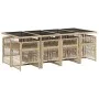 Garden dining set 9 pieces with beige synthetic rattan cushions by , Garden sets - Ref: Foro24-3210924, Price: 618,25 €, Disc...