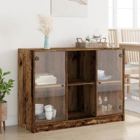 Aged engineered wood sideboard 102x37x75.5 cm by , Sideboards - Ref: Foro24-3318724, Price: 117,67 €, Discount: %