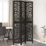 3-panel solid Paulownia wood room divider screen in black. by , Room dividers - Ref: Foro24-358752, Price: 100,83 €, Discount: %