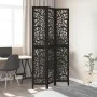 3-panel solid Paulownia wood room divider screen in black. by , Room dividers - Ref: Foro24-358752, Price: 100,83 €, Discount: %