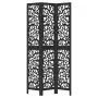 3-panel solid Paulownia wood room divider screen in black. by , Room dividers - Ref: Foro24-358752, Price: 100,83 €, Discount: %