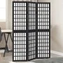 3-panel solid Paulownia wood room divider screen in black. by , Room dividers - Ref: Foro24-358765, Price: 91,11 €, Discount: %