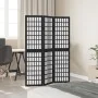 3-panel solid Paulownia wood room divider screen in black. by , Room dividers - Ref: Foro24-358765, Price: 91,11 €, Discount: %