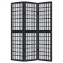3-panel solid Paulownia wood room divider screen in black. by , Room dividers - Ref: Foro24-358765, Price: 91,11 €, Discount: %