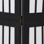 3-panel solid Paulownia wood room divider screen in black. by , Room dividers - Ref: Foro24-358765, Price: 91,11 €, Discount: %