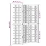 3-panel solid Paulownia wood room divider screen in black. by , Room dividers - Ref: Foro24-358765, Price: 91,11 €, Discount: %