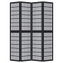 Biombo separador de 4 paneles madera maciza Paulownia negro de , Divisores de ambientes - Ref: Foro24-358771, Precio: 121,77 ...