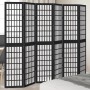 6-panel solid Paulownia wood room divider screen in black. by , Room dividers - Ref: Foro24-358778, Price: 191,22 €, Discount: %