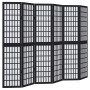 6-panel solid Paulownia wood room divider screen in black. by , Room dividers - Ref: Foro24-358778, Price: 191,22 €, Discount: %