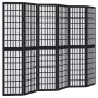 6-panel solid Paulownia wood room divider screen in black. by , Room dividers - Ref: Foro24-358778, Price: 164,09 €, Discount: %