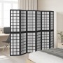 6-panel solid Paulownia wood room divider screen in black. by , Room dividers - Ref: Foro24-358778, Price: 191,22 €, Discount: %