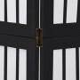 6-panel solid Paulownia wood room divider screen in black. by , Room dividers - Ref: Foro24-358778, Price: 191,22 €, Discount: %