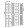 4-panel solid Paulownia wood room divider screen in white. by , Room dividers - Ref: Foro24-358786, Price: 112,86 €, Discount: %