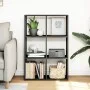 Black engineered wood divider bookcase 69.5x29x103.5 cm by , Bookcases and shelves - Ref: Foro24-858013, Price: 62,52 €, Disc...