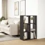 Black engineered wood divider bookcase 69.5x29x103.5 cm by , Bookcases and shelves - Ref: Foro24-858013, Price: 62,52 €, Disc...