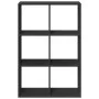 Black engineered wood divider bookcase 69.5x29x103.5 cm by , Bookcases and shelves - Ref: Foro24-858013, Price: 62,52 €, Disc...