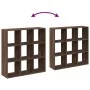 Librería divisora madera marrón roble 102x29x103,5 cm de , Librerías y estanterías - Ref: Foro24-858045, Precio: 85,53 €, Des...