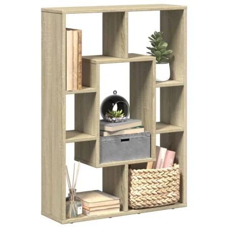 Engineered wood bookshelf in Sonoma oak, 63x20x90 cm. by , Bookcases and shelves - Ref: Foro24-858140, Price: 45,99 €, Discou...