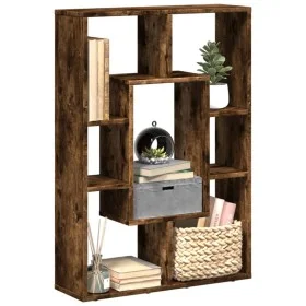 Engineered wood smoked oak bookshelf 63x20x90 cm by , Bookcases and shelves - Ref: Foro24-858142, Price: 48,57 €, Discount: %