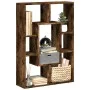 Engineered wood smoked oak bookshelf 63x20x90 cm by , Bookcases and shelves - Ref: Foro24-858142, Price: 48,55 €, Discount: %