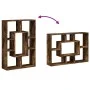Engineered wood smoked oak bookshelf 63x20x90 cm by , Bookcases and shelves - Ref: Foro24-858142, Price: 48,55 €, Discount: %