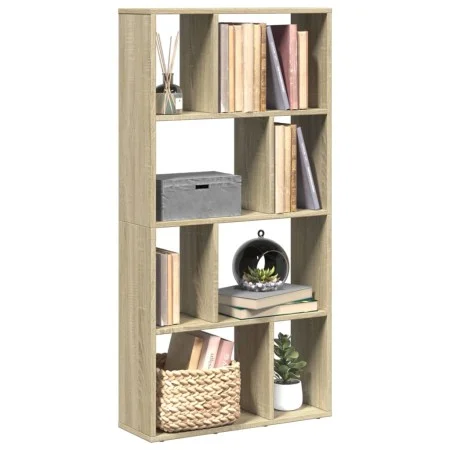 Engineered wood bookshelf in Sonoma oak, 60x20x120 cm by , Bookcases and shelves - Ref: Foro24-858149, Price: 67,25 €, Discou...