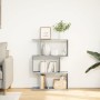 Three-level gray concrete and wood divider bookshelf 70x24x97 cm by , Bookcases and shelves - Ref: Foro24-858114, Price: 42,1...