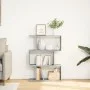 Three-level gray concrete and wood divider bookshelf 70x24x97 cm by , Bookcases and shelves - Ref: Foro24-858114, Price: 40,2...