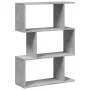 Three-level gray concrete and wood divider bookshelf 70x24x97 cm by , Bookcases and shelves - Ref: Foro24-858114, Price: 40,2...