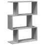 Bücherregal mit 3 Ebenen aus Sonoma-Grau-Holz, 70x24x97 cm. von , Bücherregale und Regale - Ref: Foro24-858116, Preis: 42,93 ...