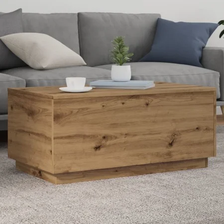 Artisan oak coffee table with LED lights 90x50x40 cm by , Coffee table - Ref: Foro24-857723, Price: 89,07 €, Discount: %