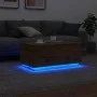 Artisan oak coffee table with LED lights 90x50x40 cm by , Coffee table - Ref: Foro24-857723, Price: 89,07 €, Discount: %
