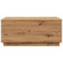 Mesa de centro con luces LED roble artisan 90x50x40 cm de , Mesas de centro - Ref: Foro24-857723, Precio: 94,28 €, Descuento: %