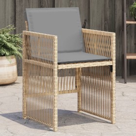 Sillones jardín con cojines 4 uds ratán sintético beige mezcla de , Sillas de jardín - Ref: Foro24-364972, Precio: 173,71 €, ...
