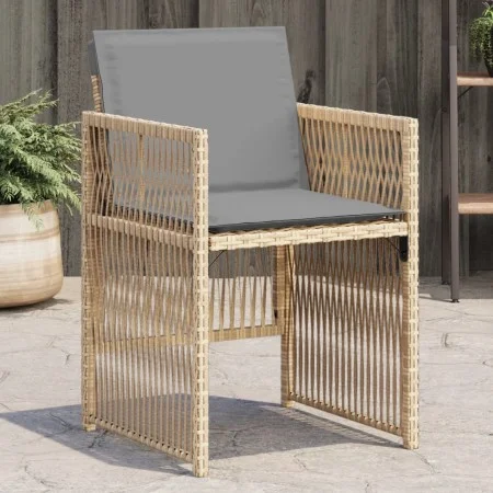 Garden armchairs with 4 synthetic rattan beige mix cushions by , Garden chairs - Ref: Foro24-364972, Price: 198,39 €, Discoun...