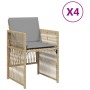 Sillones jardín con cojines 4 uds ratán sintético beige mezcla de , Sillas de jardín - Ref: Foro24-364972, Precio: 176,13 €