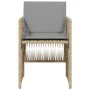 Garden armchairs with 4 synthetic rattan beige mix cushions by , Garden chairs - Ref: Foro24-364972, Price: 198,39 €, Discoun...