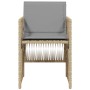 Sillones jardín con cojines 4 uds ratán sintético beige mezcla de , Sillas de jardín - Ref: Foro24-364972, Precio: 176,13 €