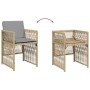 Sillones jardín con cojines 4 uds ratán sintético beige mezcla de , Sillas de jardín - Ref: Foro24-364972, Precio: 176,13 €