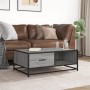 Mitteltisch aus Sonoma-Grau Metall-Ingenieurholz 90x57x35 cm von , Couchtisch - Ref: Foro24-848757, Preis: 69,90 €, Rabatt: %